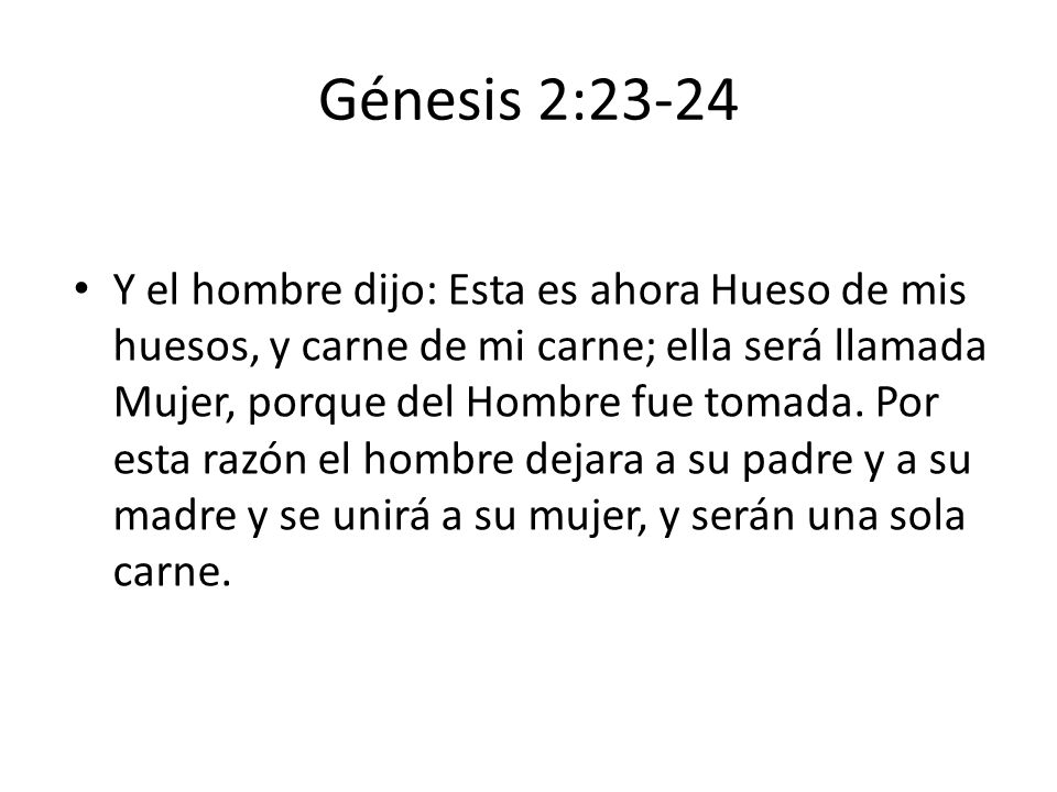 Génesis 2:23-24