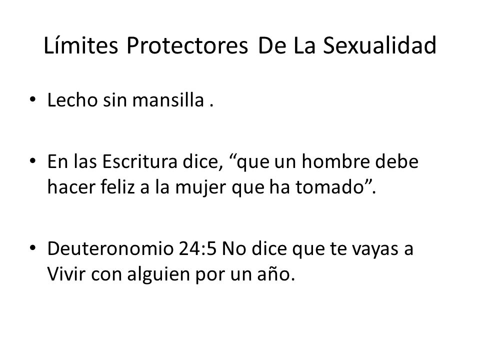 Límites Protectores De La Sexualidad