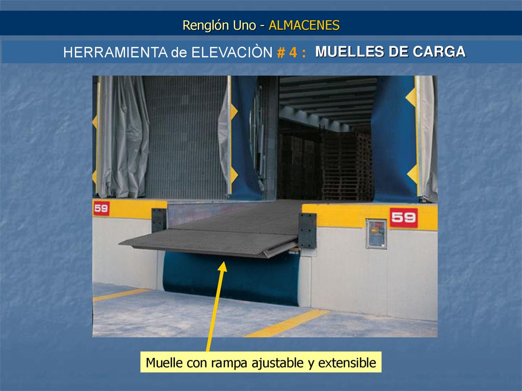 HERRAMIENTA de ELEVACIÒN # 4 : MUELLES DE CARGA MUELLES DE CARGA