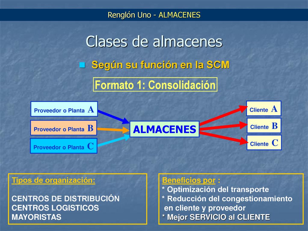 Según su función en la SCM Formato 1: Consolidación