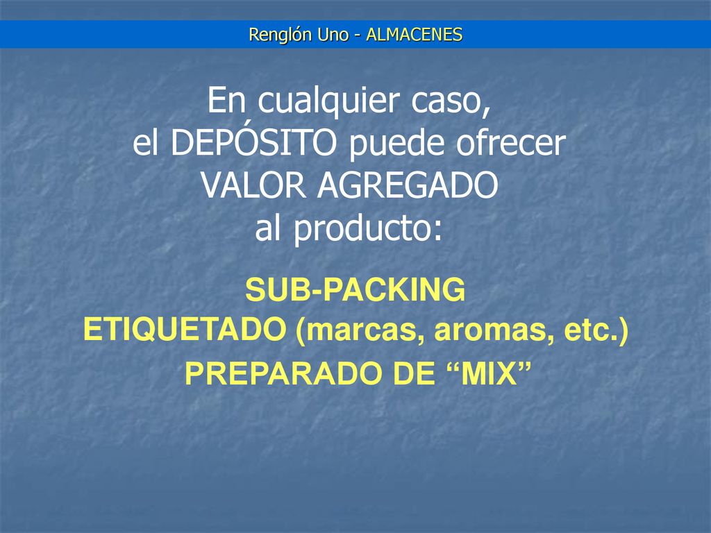 ETIQUETADO (marcas, aromas, etc.)
