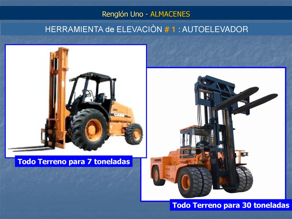 Todo Terreno para 7 toneladas Todo Terreno para 30 toneladas