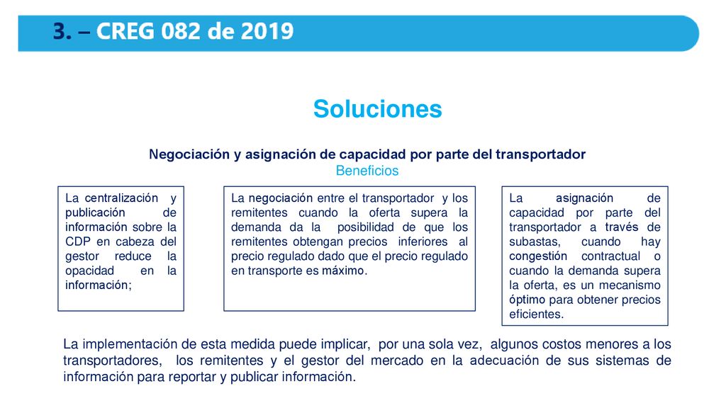 Negociación y asignación de capacidad por parte del transportador