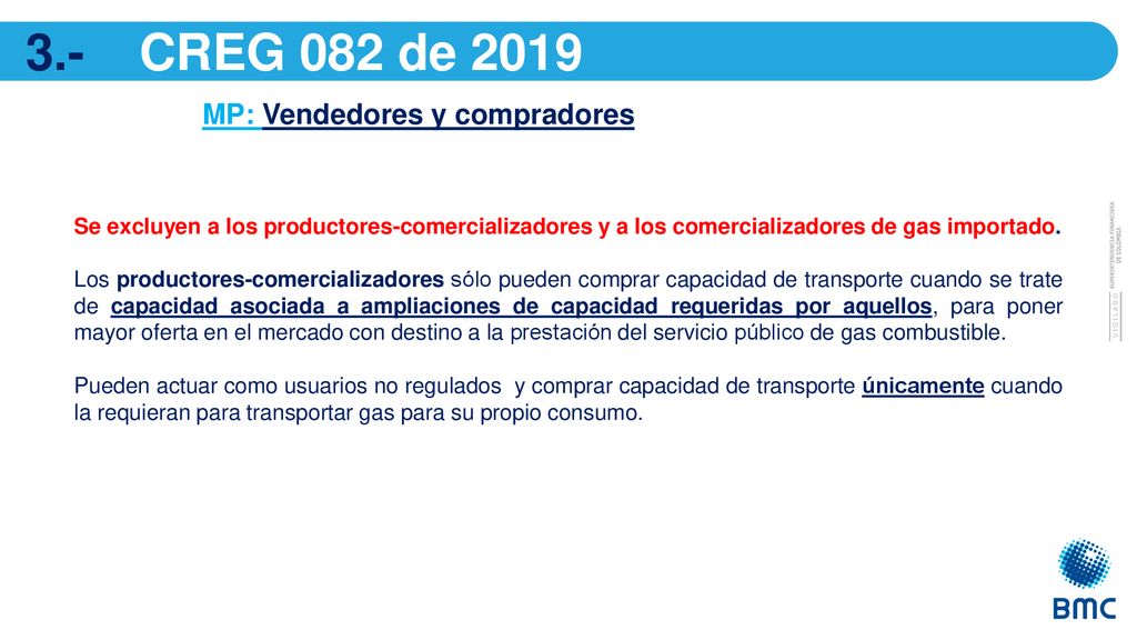 3.- CREG 082 de 2019 MP: Vendedores y compradores