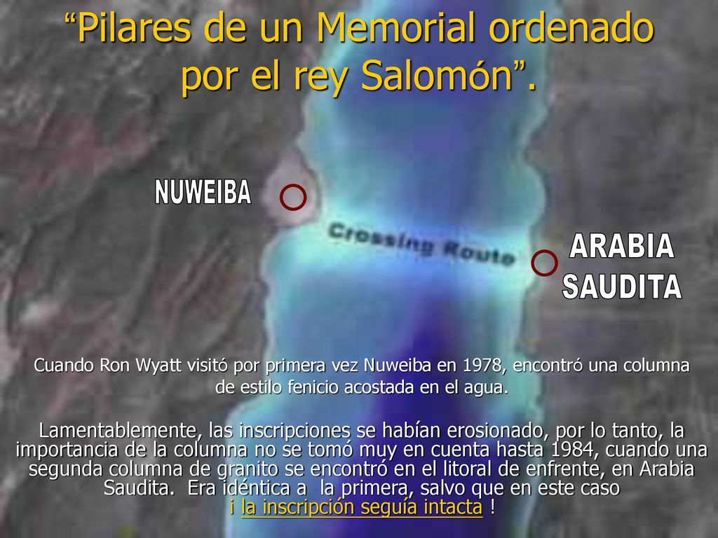 Pilares de un Memorial ordenado por el rey Salomón .