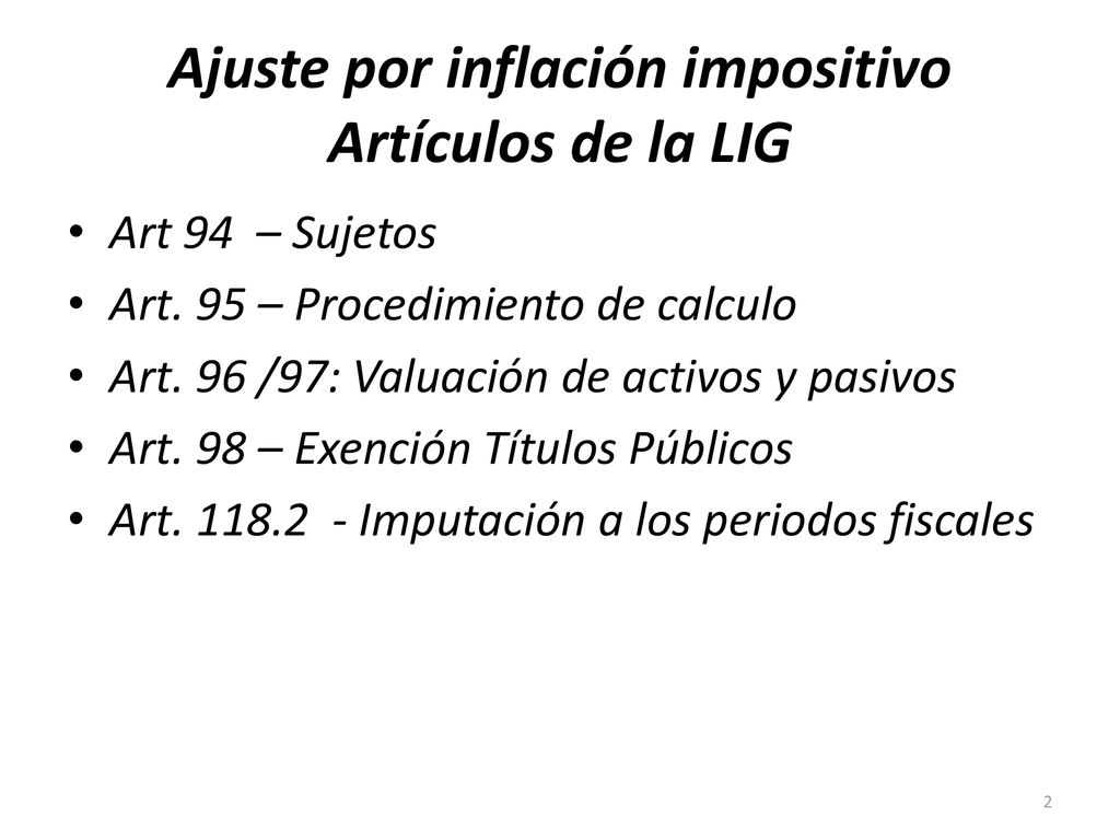 Ajuste Por Inflación Impositivo - Ppt Descargar