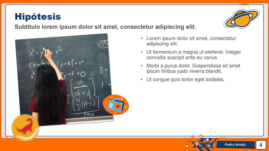 Hipótesis Subtítulo lorem ipsum dolor sit amet, consectetur adipiscing elit. Lorem ipsum dolor sit amet, consectetur adipiscing elit.