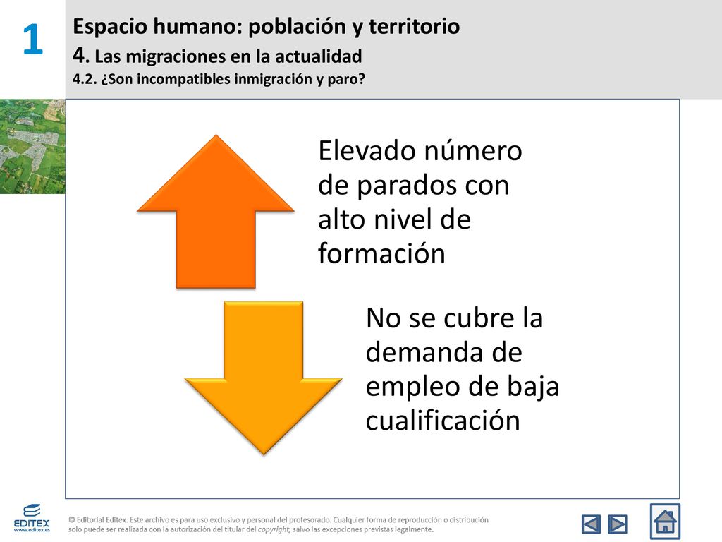 1 Elevado número de parados con alto nivel de formación