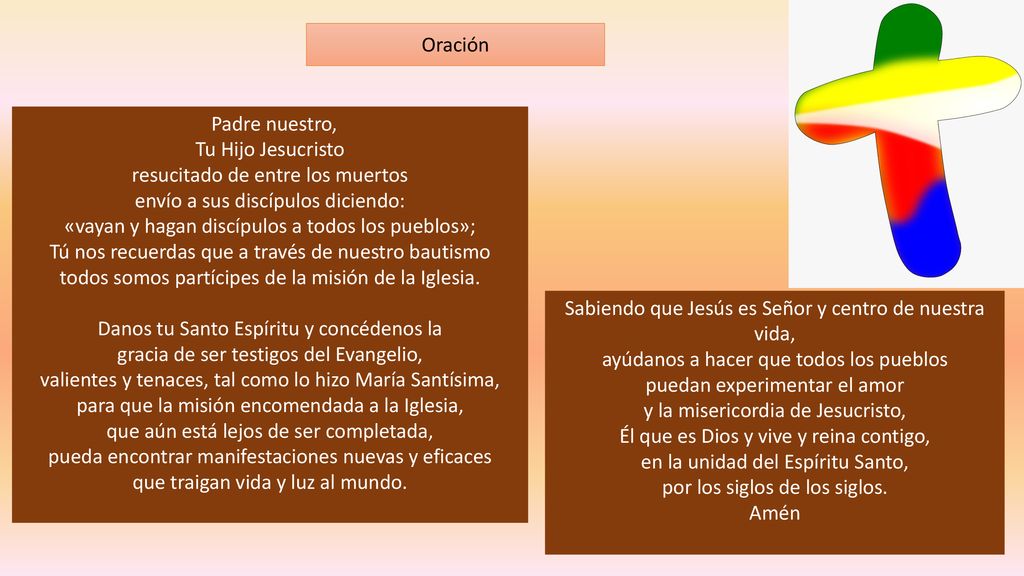 resucitado de entre los muertos envío a sus discípulos diciendo: