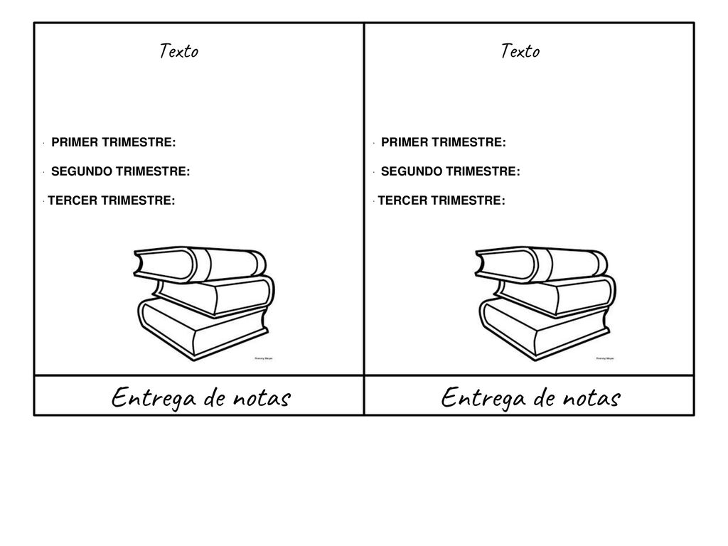 Entrega de notas Entrega de notas Texto Texto PRIMER TRIMESTRE: