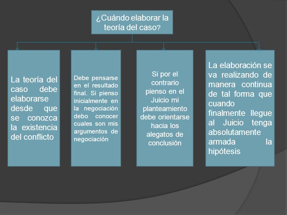 ¿Cuándo elaborar la teoría del caso