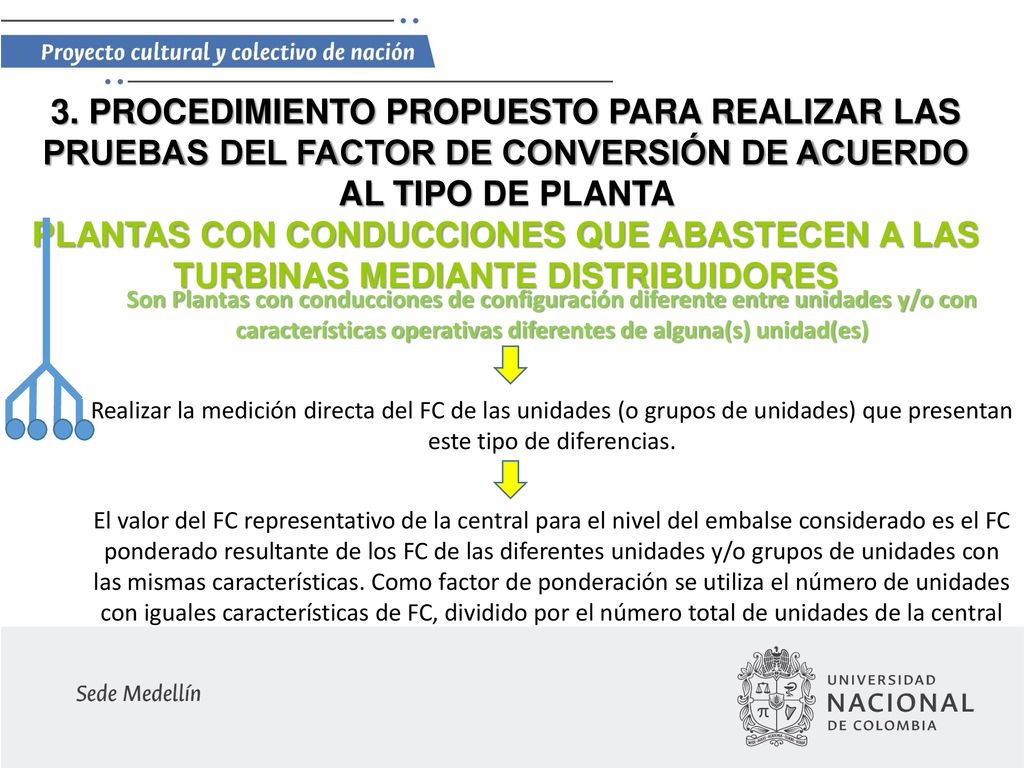 3. PROCEDIMIENTO PROPUESTO PARA REALIZAR LAS PRUEBAS DEL FACTOR DE CONVERSIÓN DE ACUERDO AL TIPO DE PLANTA
