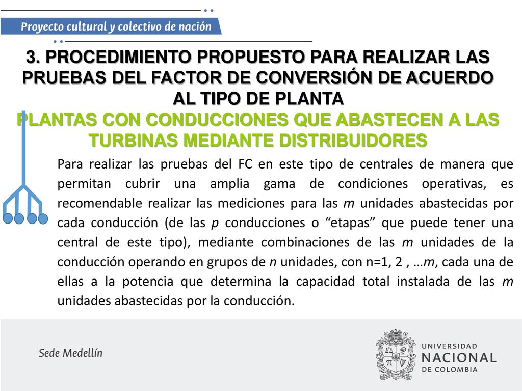 3. PROCEDIMIENTO PROPUESTO PARA REALIZAR LAS PRUEBAS DEL FACTOR DE CONVERSIÓN DE ACUERDO AL TIPO DE PLANTA