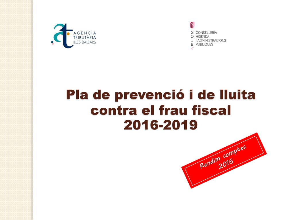 Pla de prevenció i de lluita contra el frau fiscal