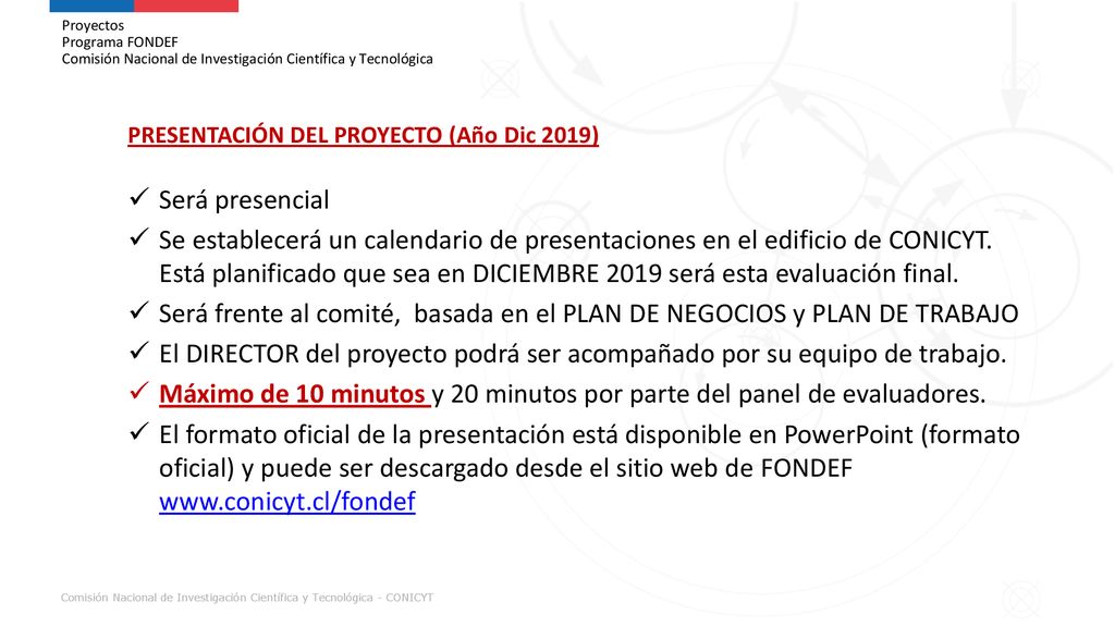 Será frente al comité, basada en el PLAN DE NEGOCIOS y PLAN DE TRABAJO