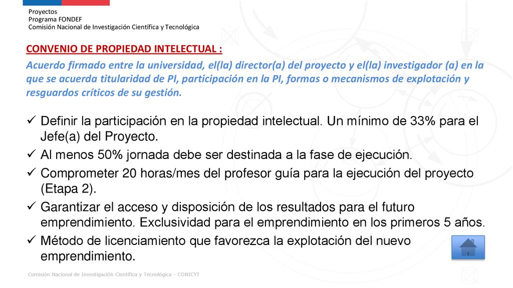 Al menos 50% jornada debe ser destinada a la fase de ejecución.