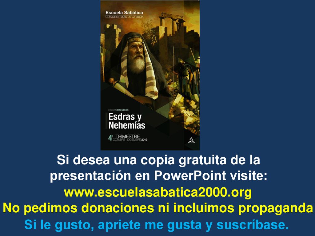 Si desea una copia gratuita de la presentación en PowerPoint visite:
