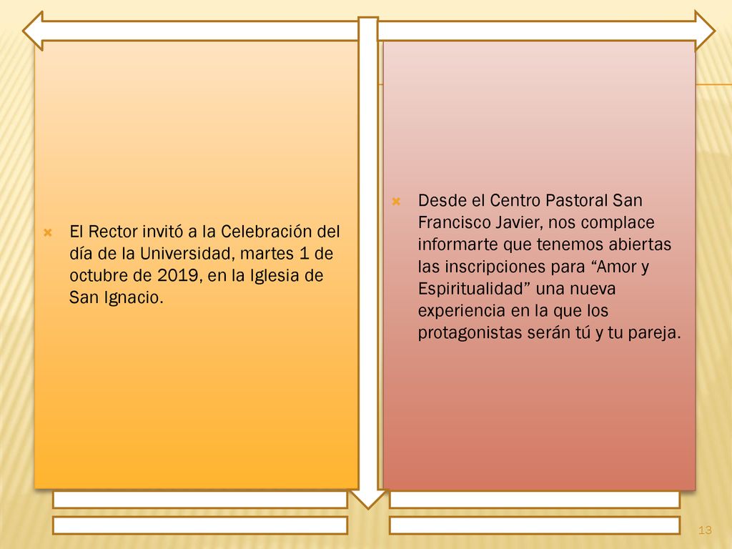 El Rector invitó a la Celebración del día de la Universidad, martes 1 de octubre de 2019, en la Iglesia de San Ignacio.
