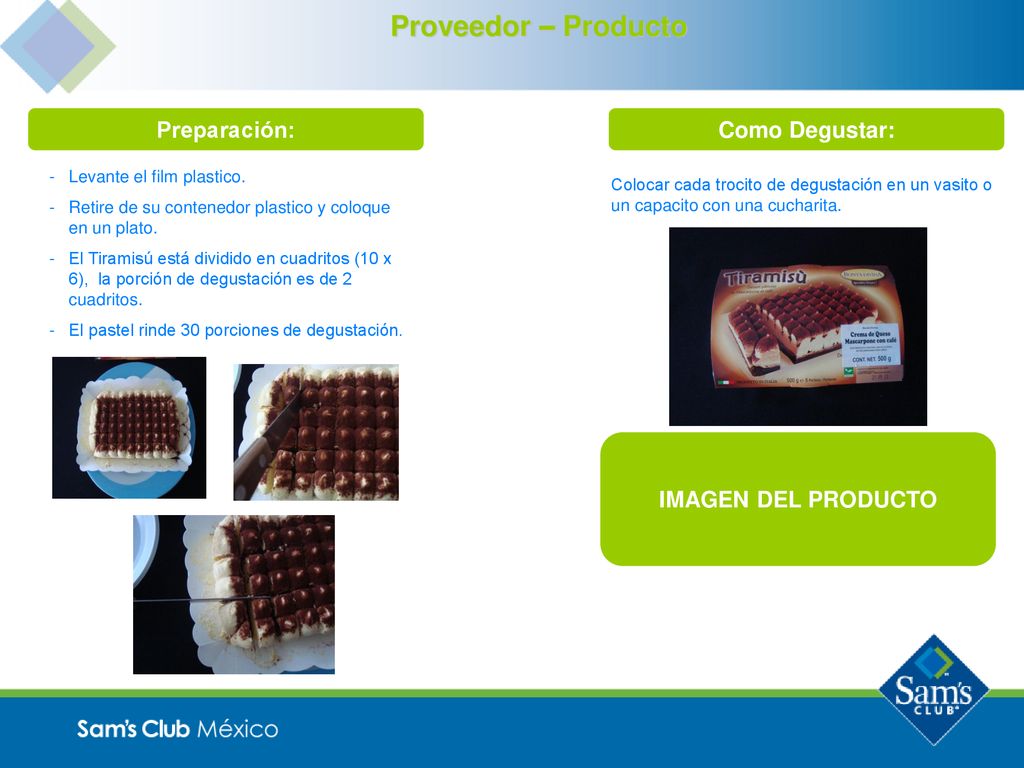Proveedor – Producto Preparación: Como Degustar: IMAGEN DEL PRODUCTO