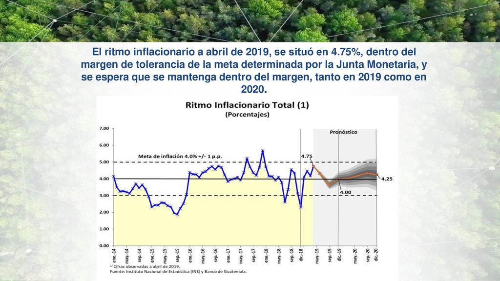 El ritmo inflacionario a abril de 2019, se situó en 4