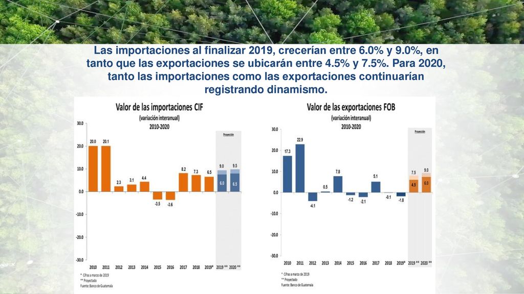 Las importaciones al finalizar 2019, crecerían entre 6. 0% y 9