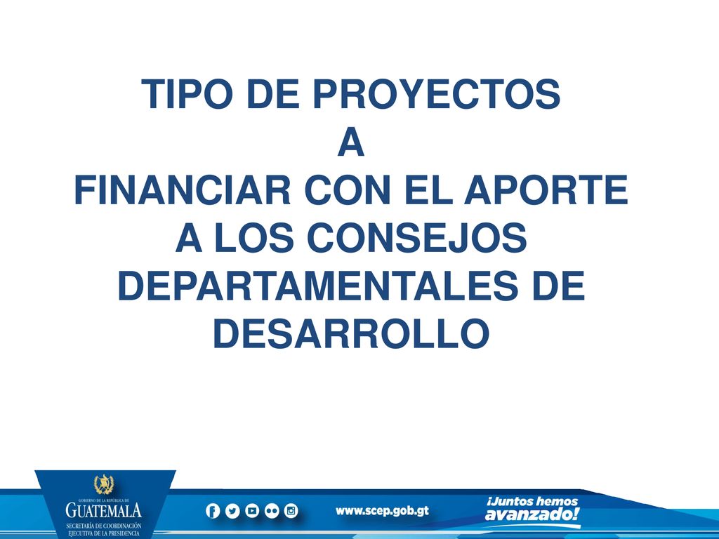 FINANCIAR CON EL APORTE A LOS CONSEJOS DEPARTAMENTALES DE DESARROLLO