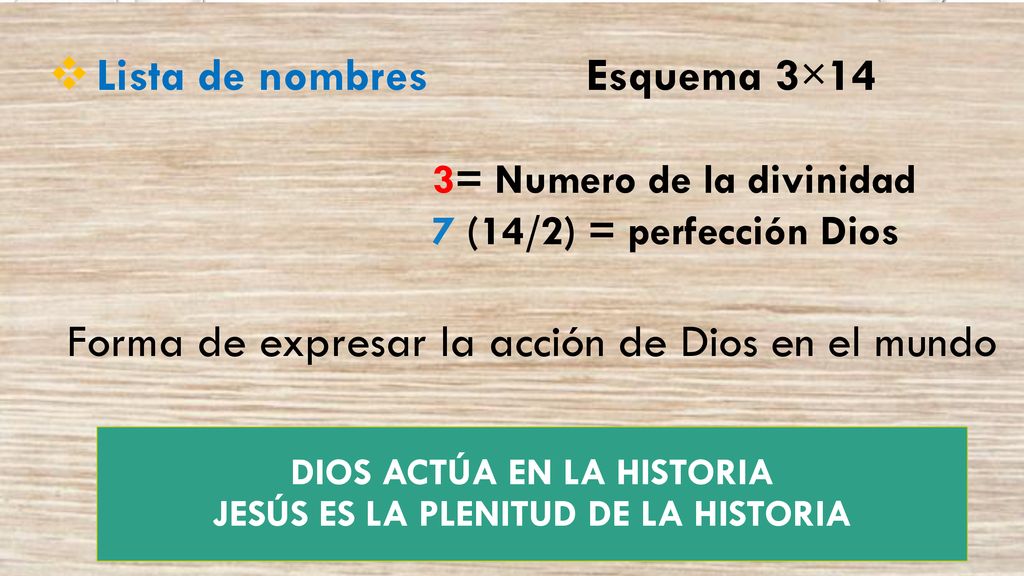 Dios actúa en la historia Jesús es la plenitud de la historia