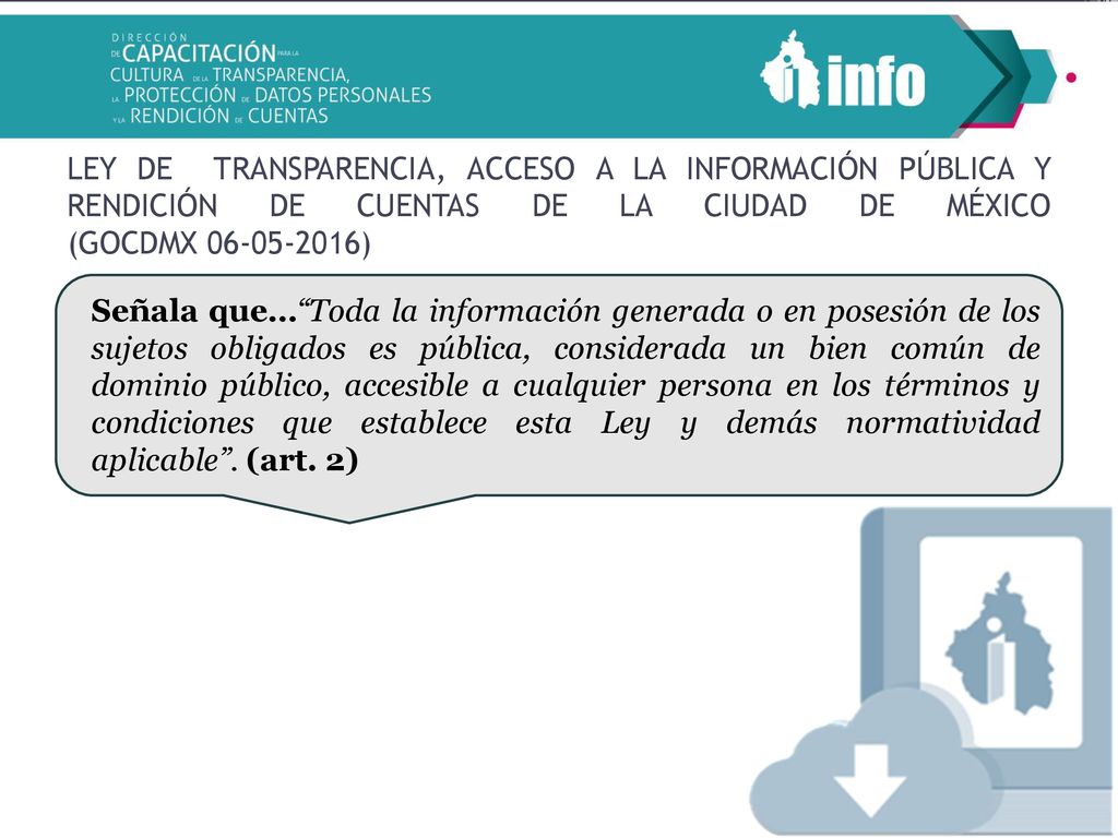 LEY DE TRANSPARENCIA, ACCESO A LA INFORMACIÓN PÚBLICA Y RENDICIÓN DE CUENTAS DE LA CIUDAD DE MÉXICO (GOCDMX )