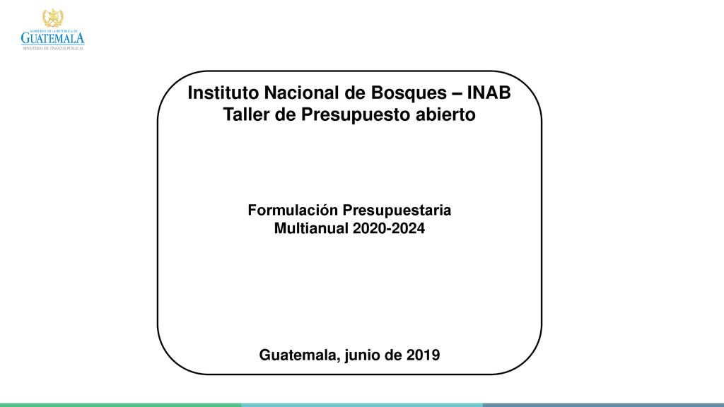 Instituto Nacional de Bosques – INAB Taller de Presupuesto abierto