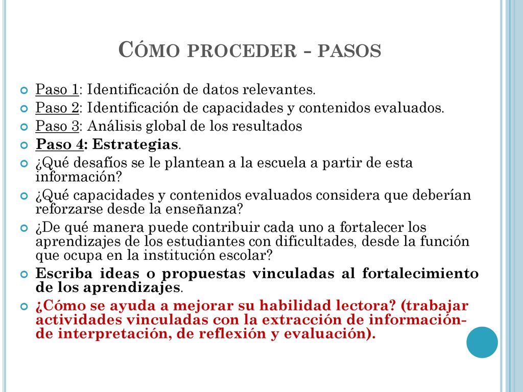 Cómo proceder - pasos Paso 1: Identificación de datos relevantes.