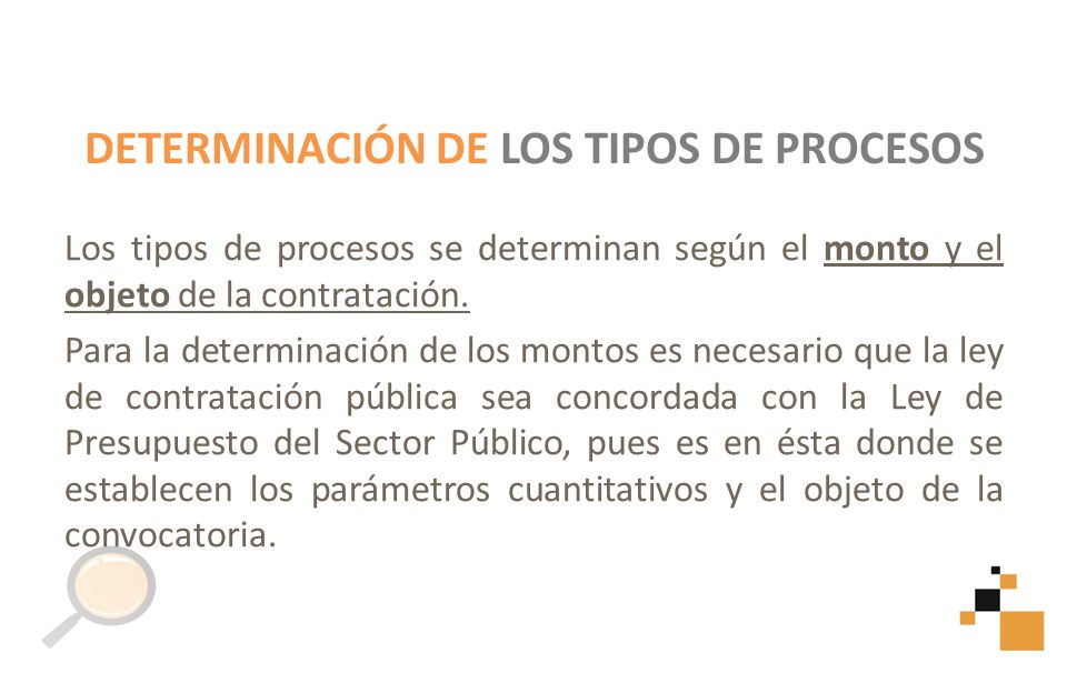 DETERMINACIÓN DE LOS TIPOS DE PROCESOS