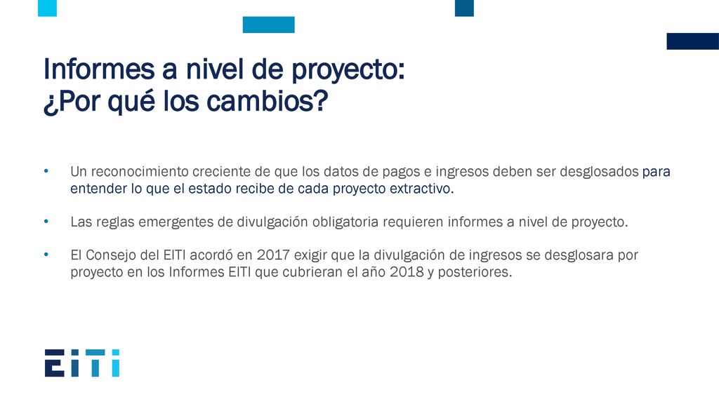 Informes a nivel de proyecto: ¿Por qué los cambios