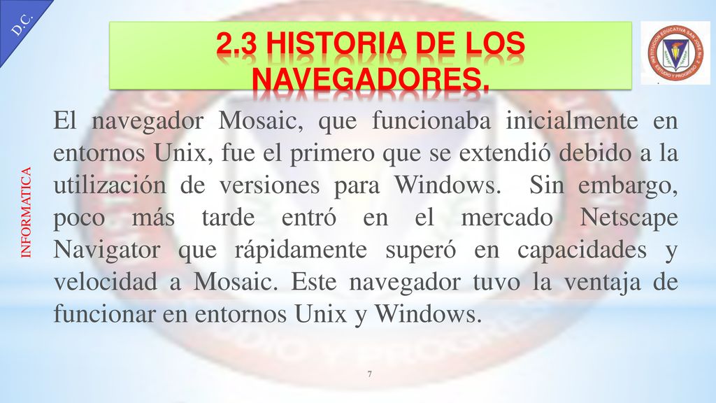 2.3 HISTORIA DE LOS NAVEGADORES.