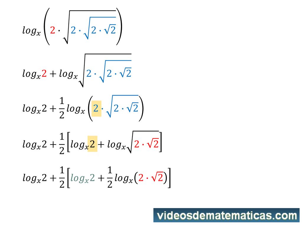 𝑙𝑜𝑔 𝑥 2∙ 2∙ 2∙ 2 𝑙𝑜𝑔 𝑥 2+ 𝑙𝑜𝑔 𝑥 2∙ 2∙ 2. 𝑙𝑜𝑔 𝑥 𝑙𝑜𝑔 𝑥 2∙ 2∙ 2. 𝑙𝑜𝑔 𝑥 𝑙𝑜𝑔 𝑥 2+ 𝑙𝑜𝑔 𝑥 2∙ 2.