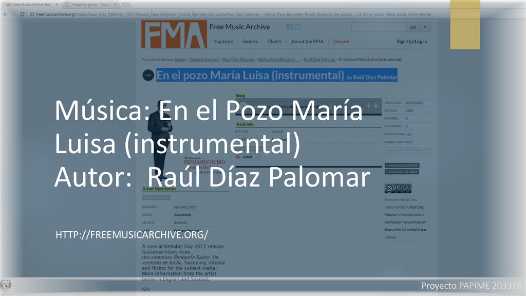Música: En el Pozo María Luisa (instrumental) Autor: Raúl Díaz Palomar