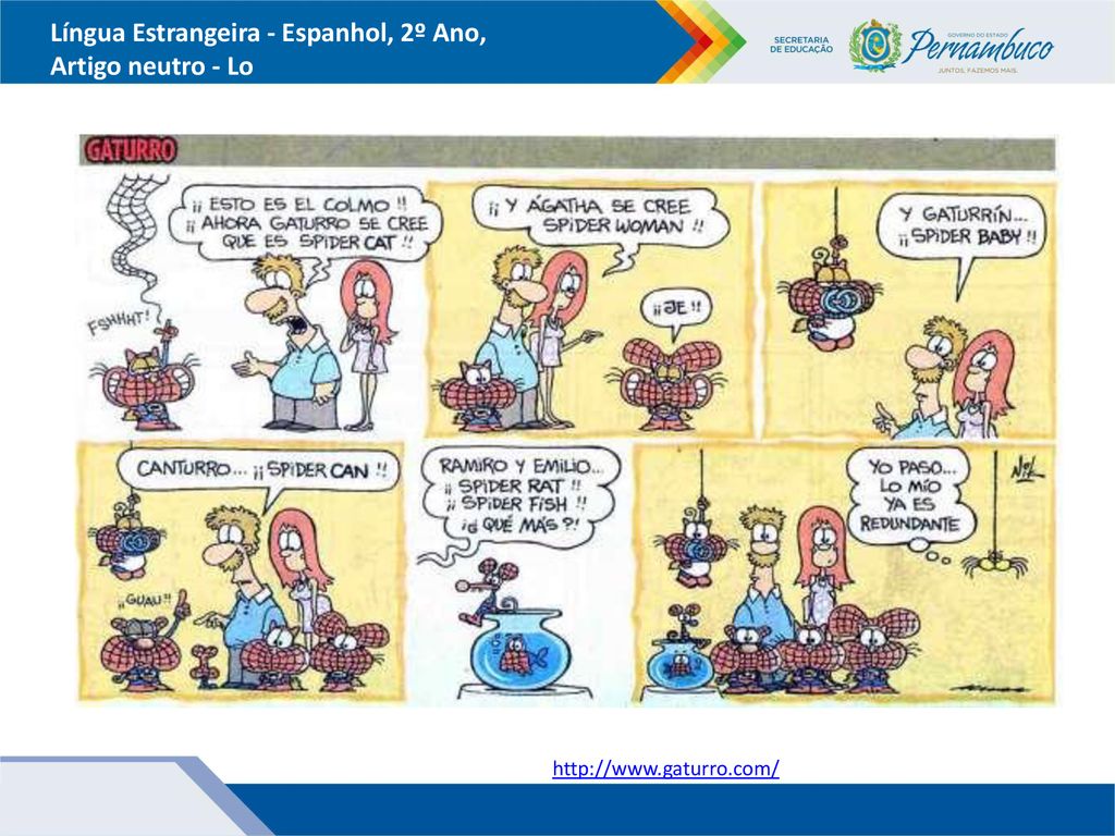 Língua Estrangeira - Espanhol, 2º Ano, Artigo neutro - Lo