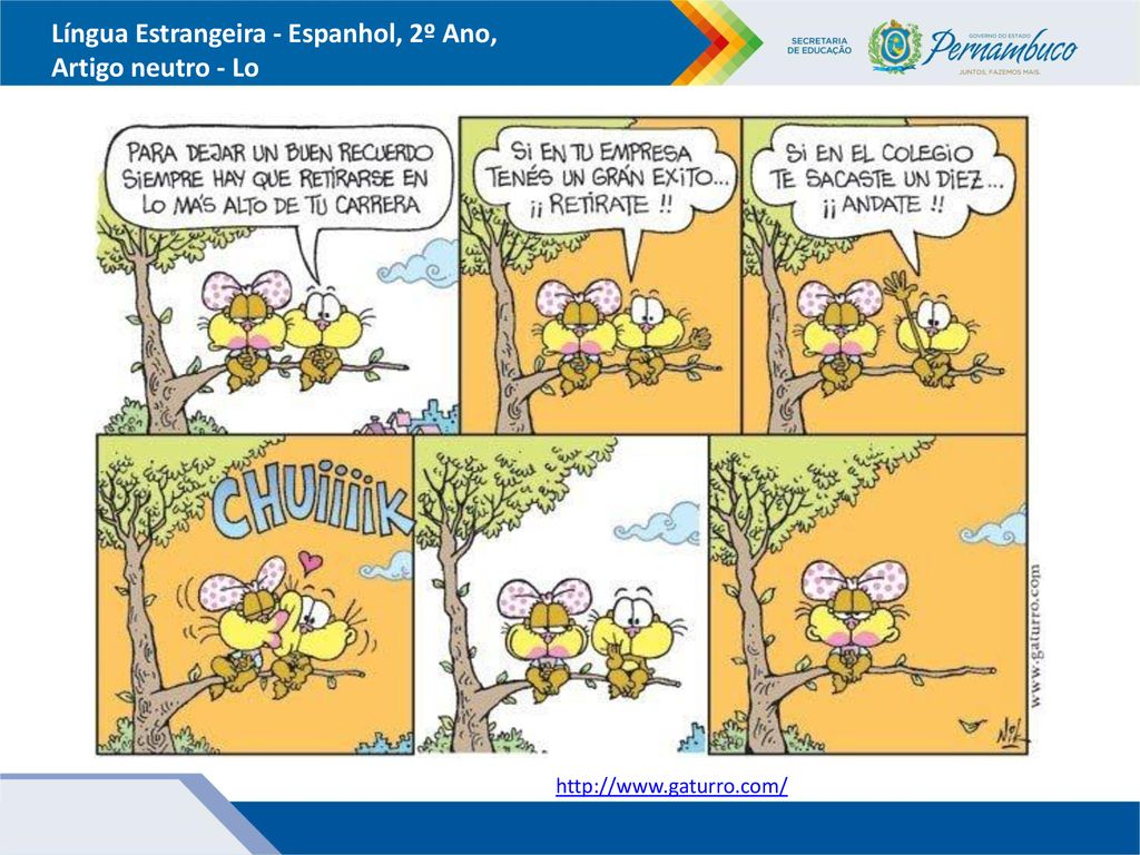Língua Estrangeira - Espanhol, 2º Ano, Artigo neutro - Lo