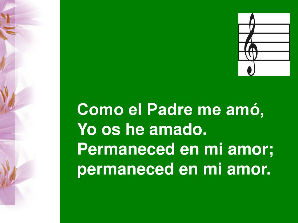 Como el Padre me amó, Yo os he amado. Permaneced en mi amor; permaneced en mi amor.