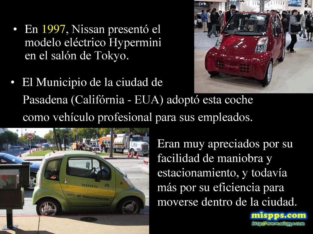 En 1997, Nissan presentó el modelo eléctrico Hypermini en el salón de Tokyo.
