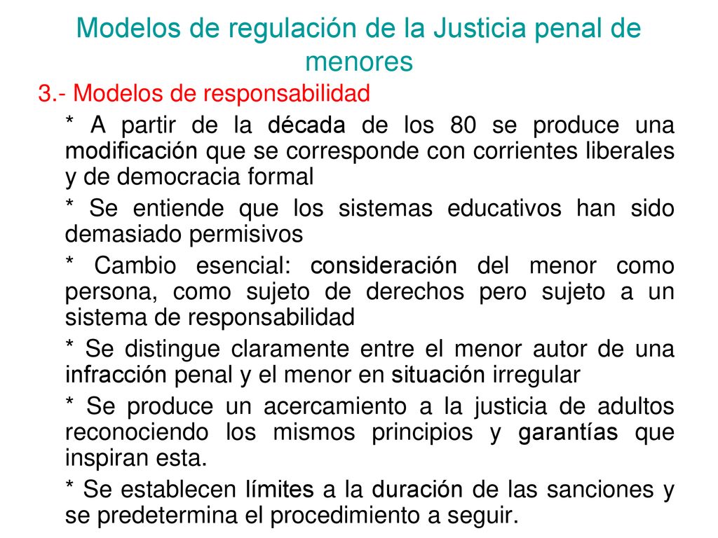 Modelos de regulación de la Justicia penal de menores