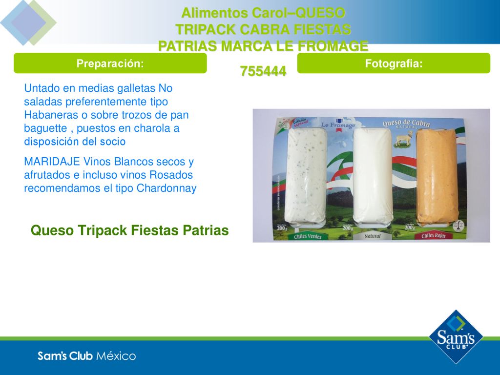 Alimentos Carol–QUESO TRIPACK CABRA FIESTAS PATRIAS MARCA LE FROMAGE