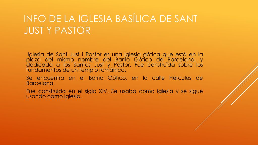 Info de la Iglesia Basílica de Sant Just y Pastor