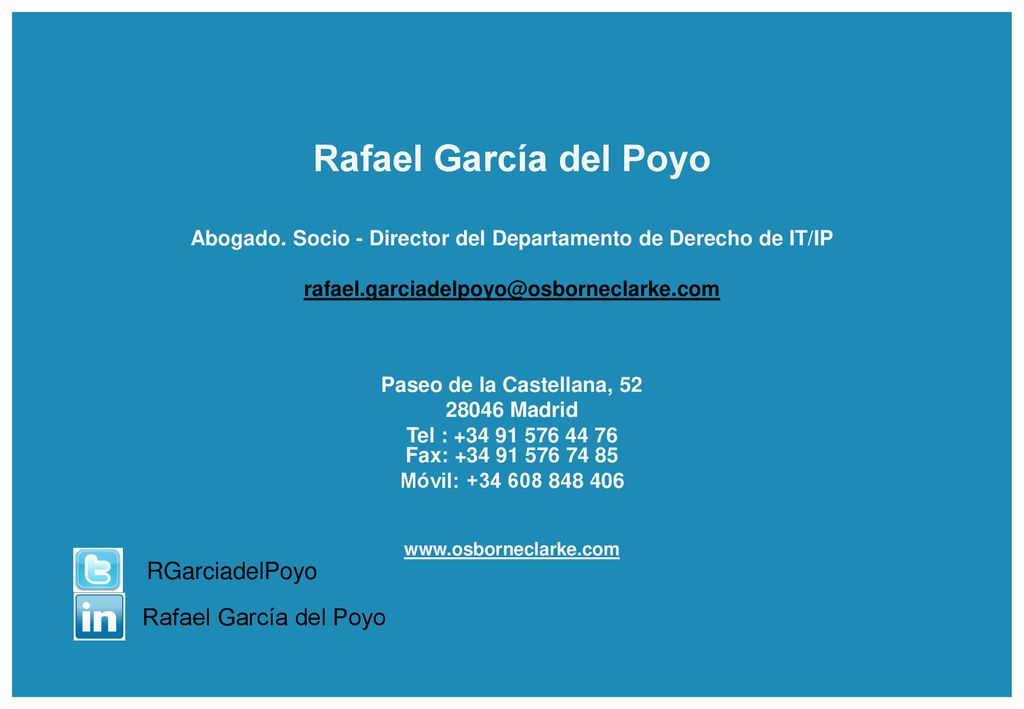 Abogado. Socio - Director del Departamento de Derecho de IT/IP
