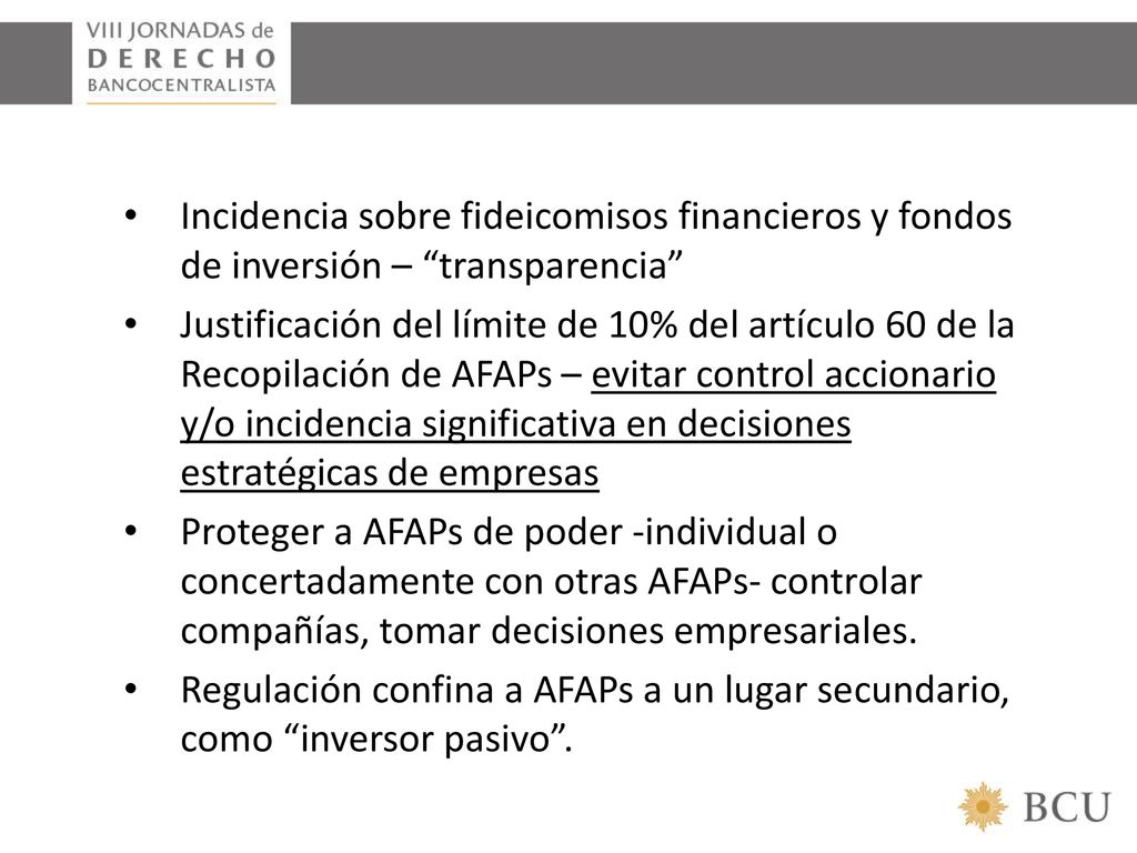 Incidencia sobre fideicomisos financieros y fondos de inversión – transparencia