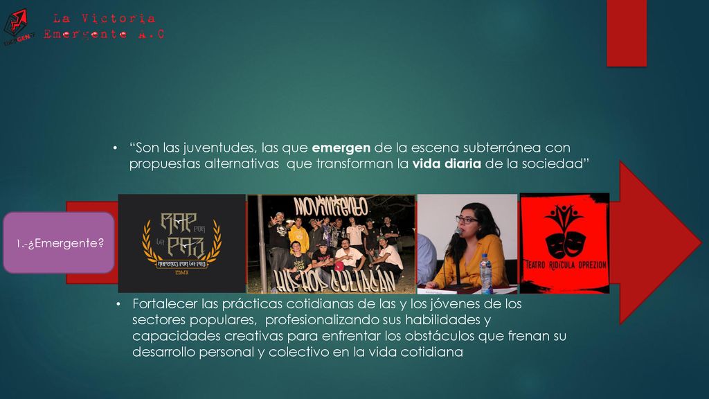 Son las juventudes, las que emergen de la escena subterránea con propuestas alternativas que transforman la vida diaria de la sociedad