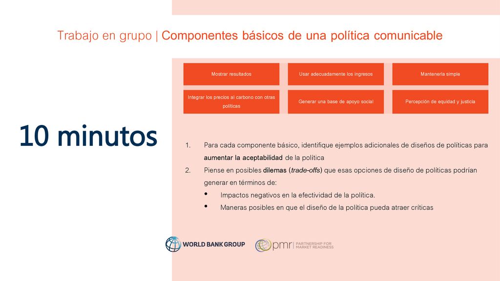 Trabajo en grupo | Componentes básicos de una política comunicable