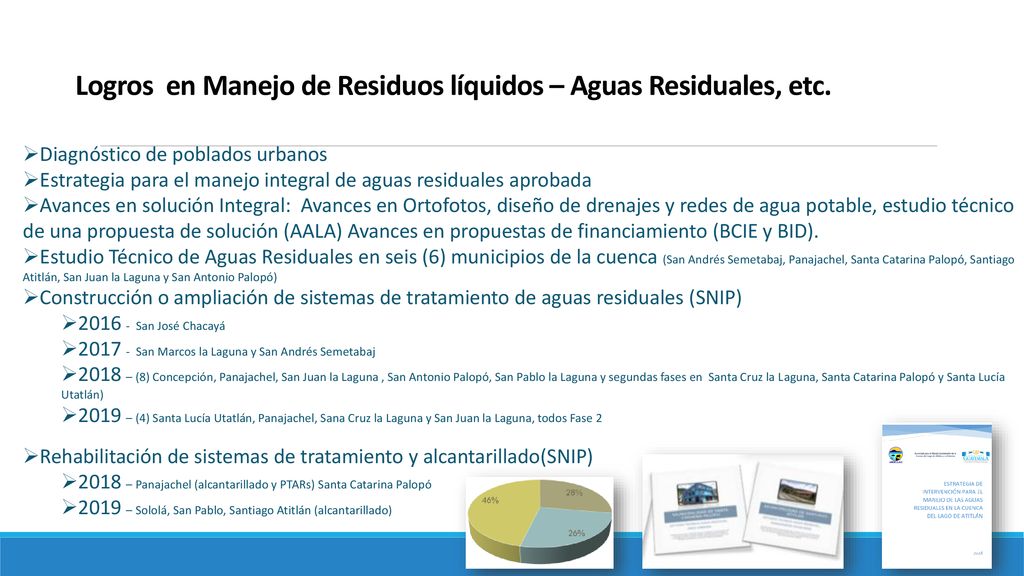 Logros en Manejo de Residuos líquidos – Aguas Residuales, etc.