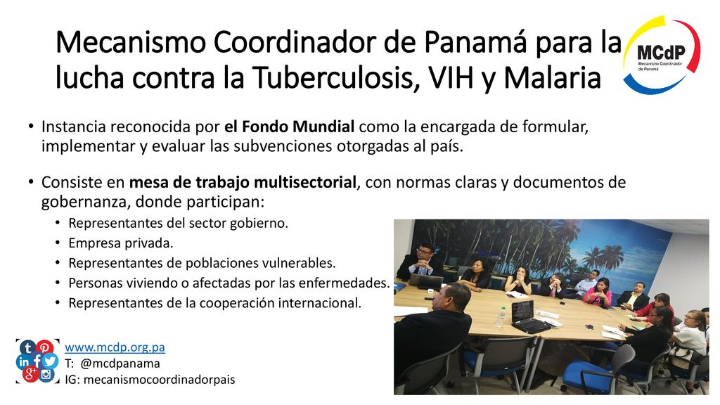 Mecanismo Coordinador de Panamá para la lucha contra la Tuberculosis, VIH y Malaria