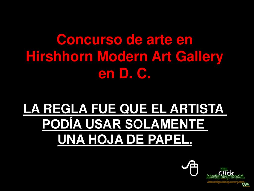 Concurso de arte en Hirshhorn Modern Art Gallery en D. C.
