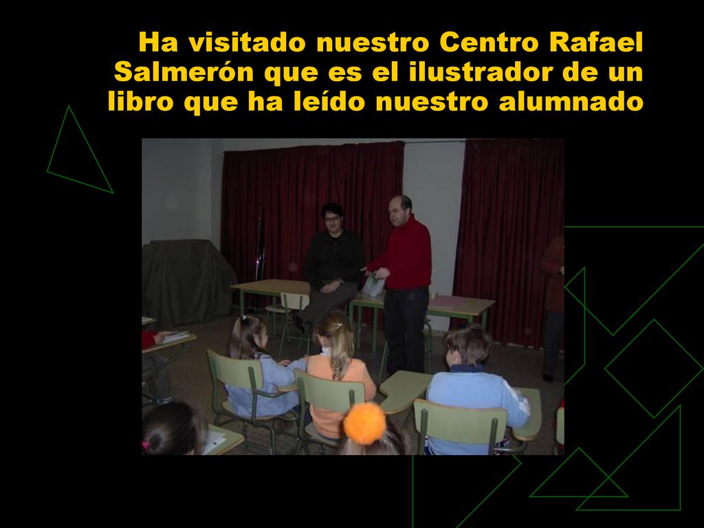 Ha visitado nuestro Centro Rafael Salmerón que es el ilustrador de un libro que ha leído nuestro alumnado